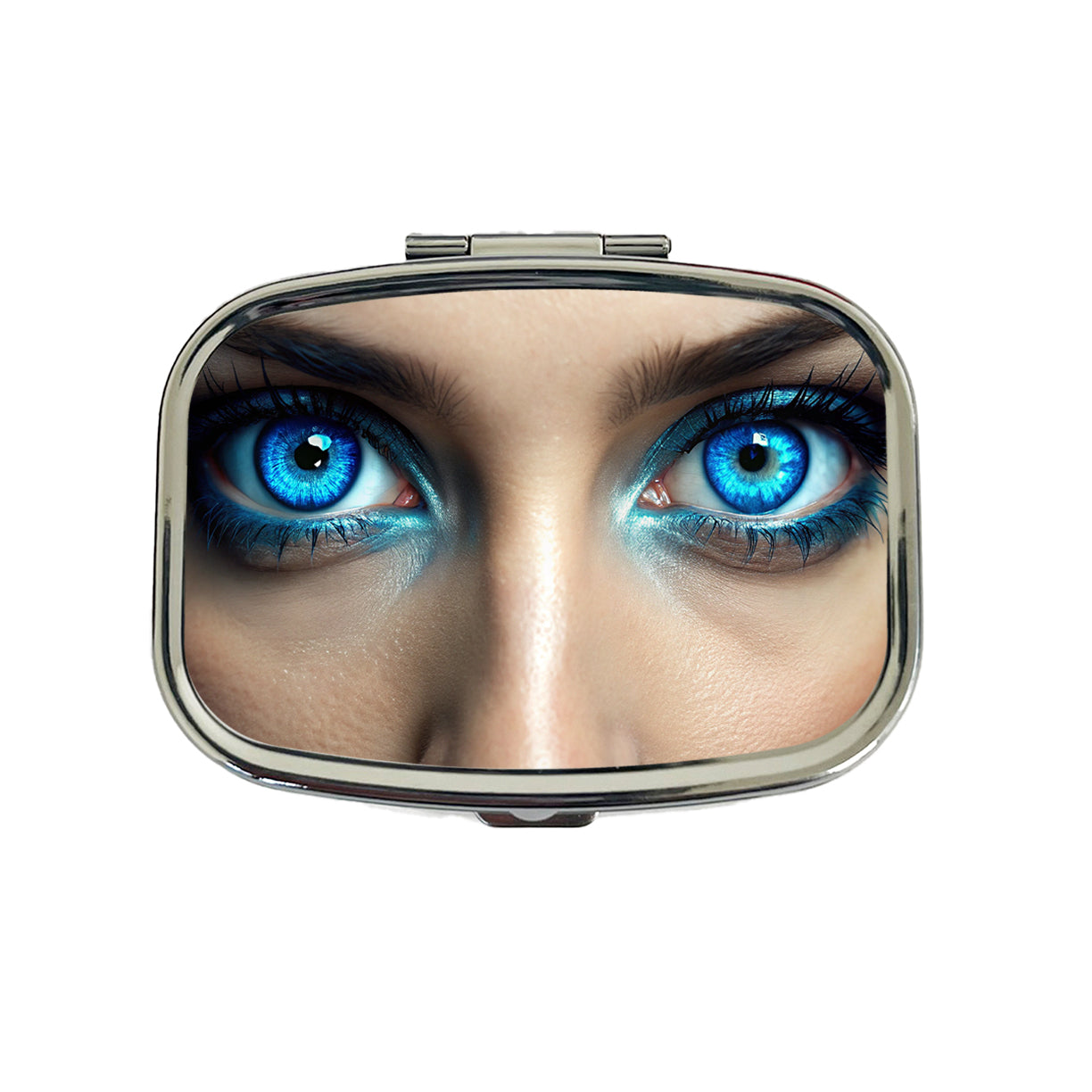 Close-Up Of Blue Eyes Travel Pill Box Case