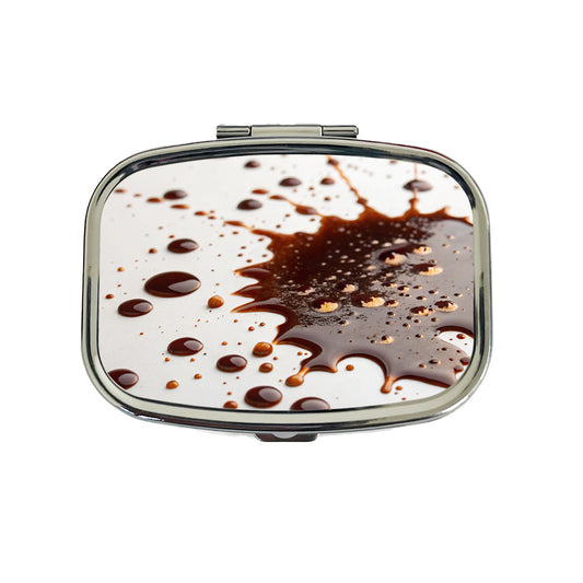Close-Up of Spilled Coffee Travel Pill Box Case