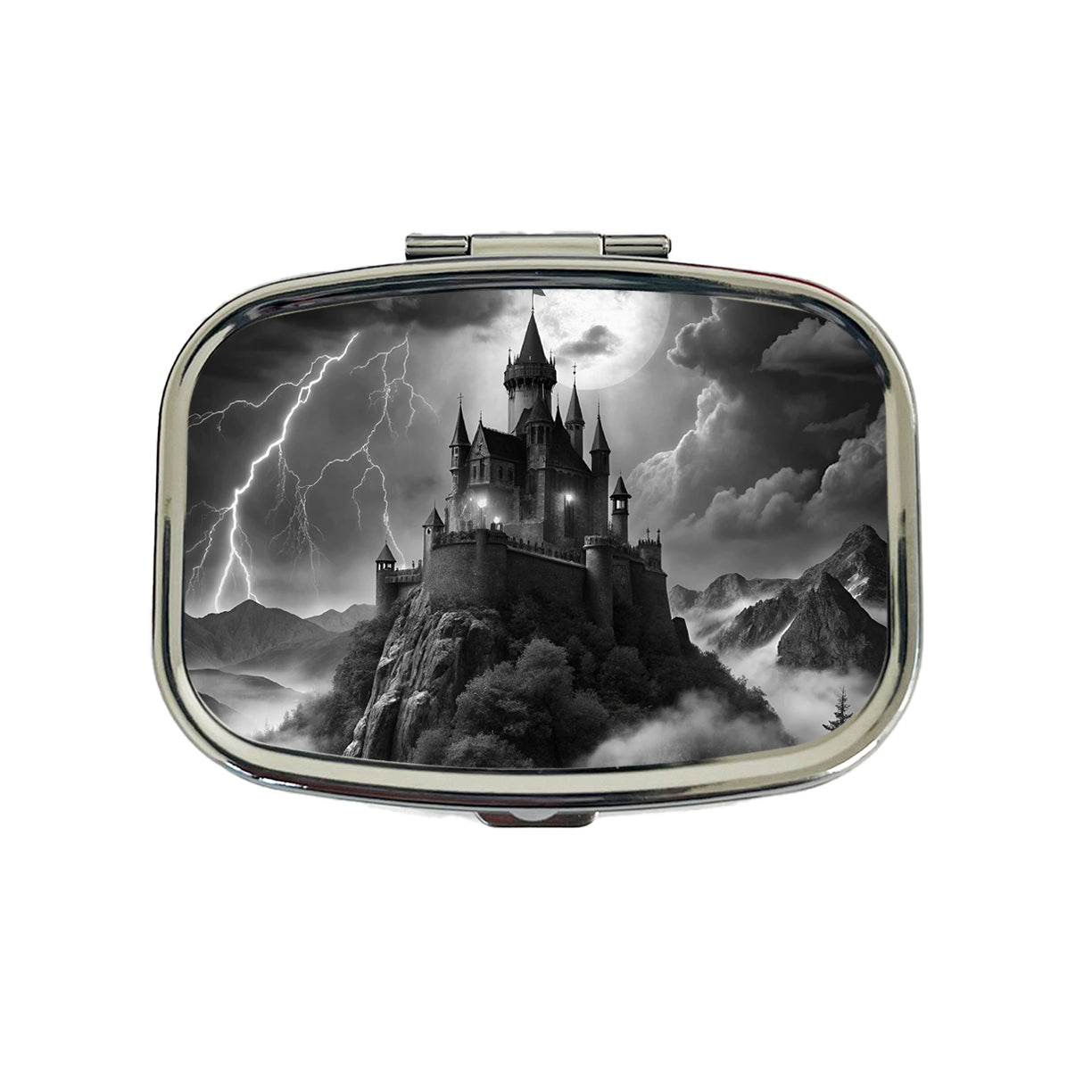 Dark and Foreboding Vampire Castle Travel Pill Box Case