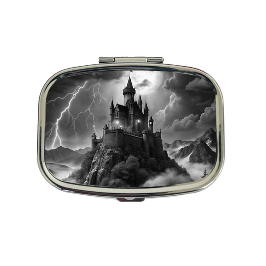 Dark and Foreboding Vampire Castle Travel Pill Box Case
