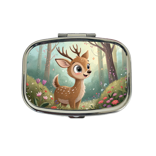 Deer Children's Illustration Style Travel Pill Box Case