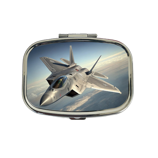 F-22 Raptor US Air Force Air Superiority Fighter Plane Travel Pill Box Case