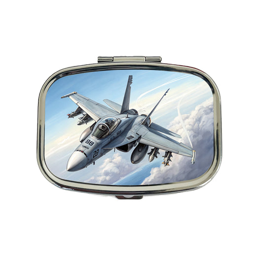 FA-18 Hornet US Navy Multirole Fighter Plane Travel Pill Box Case
