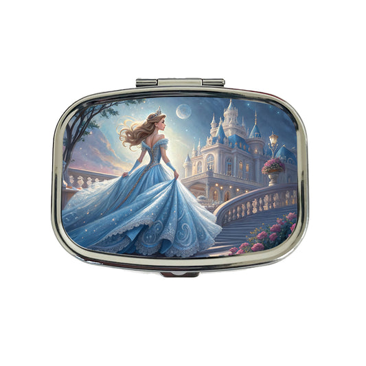 Fairy Tale Princess In Ball Gown Travel Pill Box Case