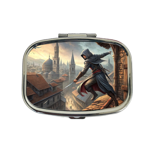 Fantasy Assassin Rogue Thief Rooftop Running Travel Pill Box Case
