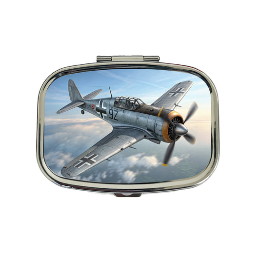 Focke Wulf Fw-190 WWII German Fighter Plane Travel Pill Box Case