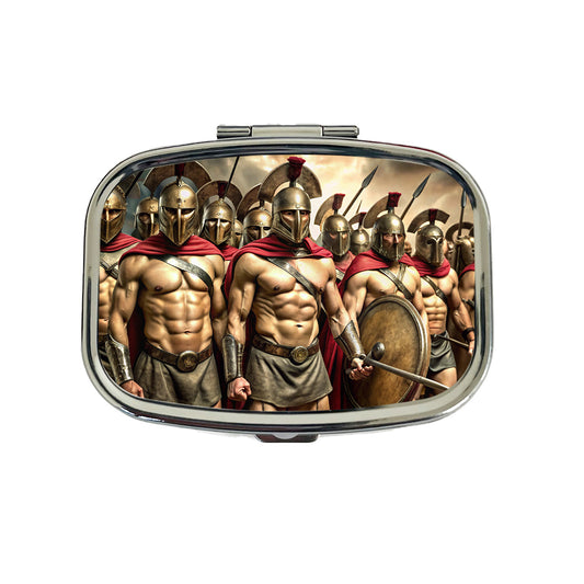 Greek Warriors from Sparta Spartans Travel Pill Box Case