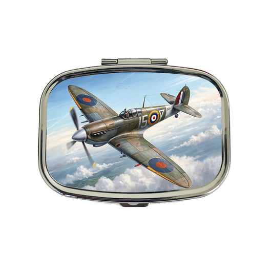 Hawker Hurricane WWII British Fighter Plane Travel Pill Box Case