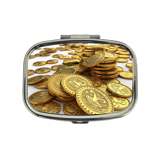 Lots of Gold Coins Travel Pill Box Case