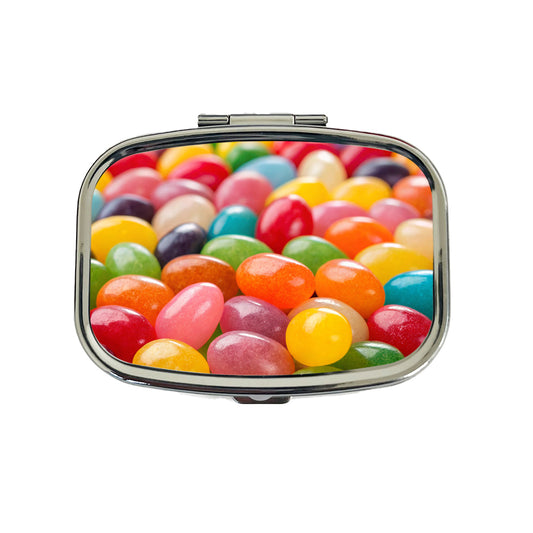 Lots of Jelly Beans Easter Candy Travel Pill Box Case