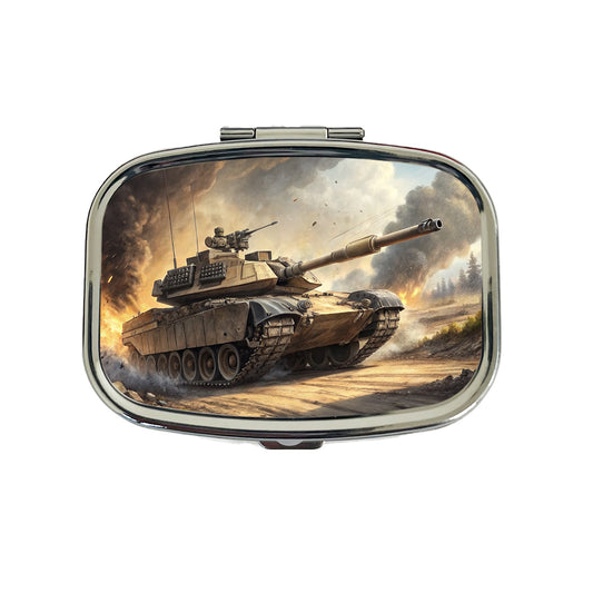 M1 Abrams Tank On The Move Travel Pill Box Case