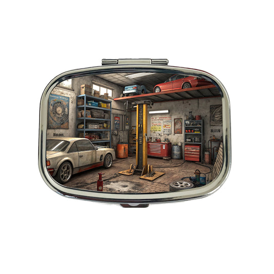 Mechanic Auto Garage Shop Travel Pill Box Case