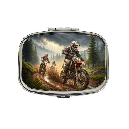 Motocross Off Road Dirt Bikes Racing Travel Pill Box Case