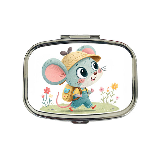 Mouse Children's Illustration Style Travel Pill Box Case