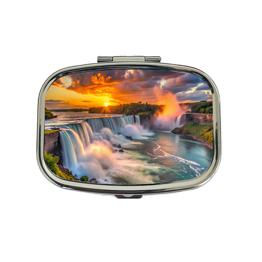 Niagara Falls At Sunset New York Travel Pill Box Case