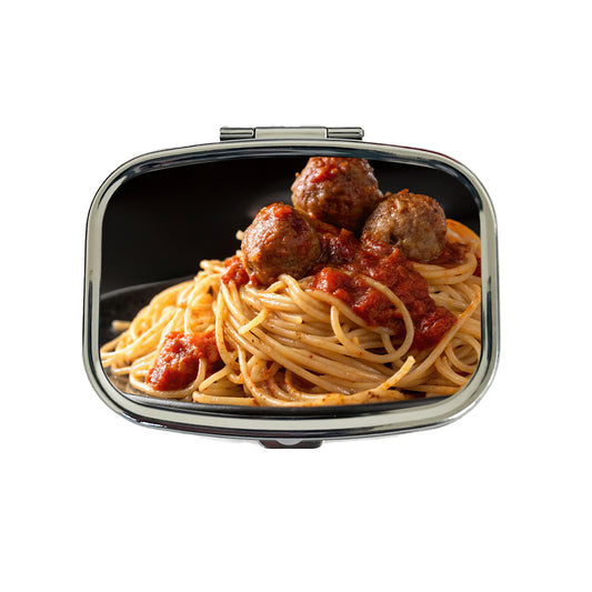 Pasta Spaghetti Sauce And Meatballs Travel Pill Box Case