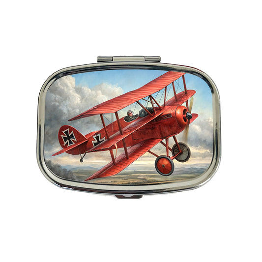 Red Baron's WWI Fokker Triplane Travel Pill Box Case