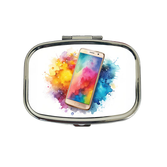 Smart Phone Watercolor Travel Pill Box Case