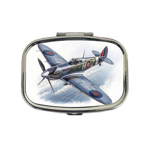 Spitfire WWII British Fighter Plane Travel Pill Box Case