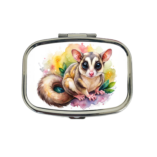 Sugar Glider Watercolor Travel Pill Box Case