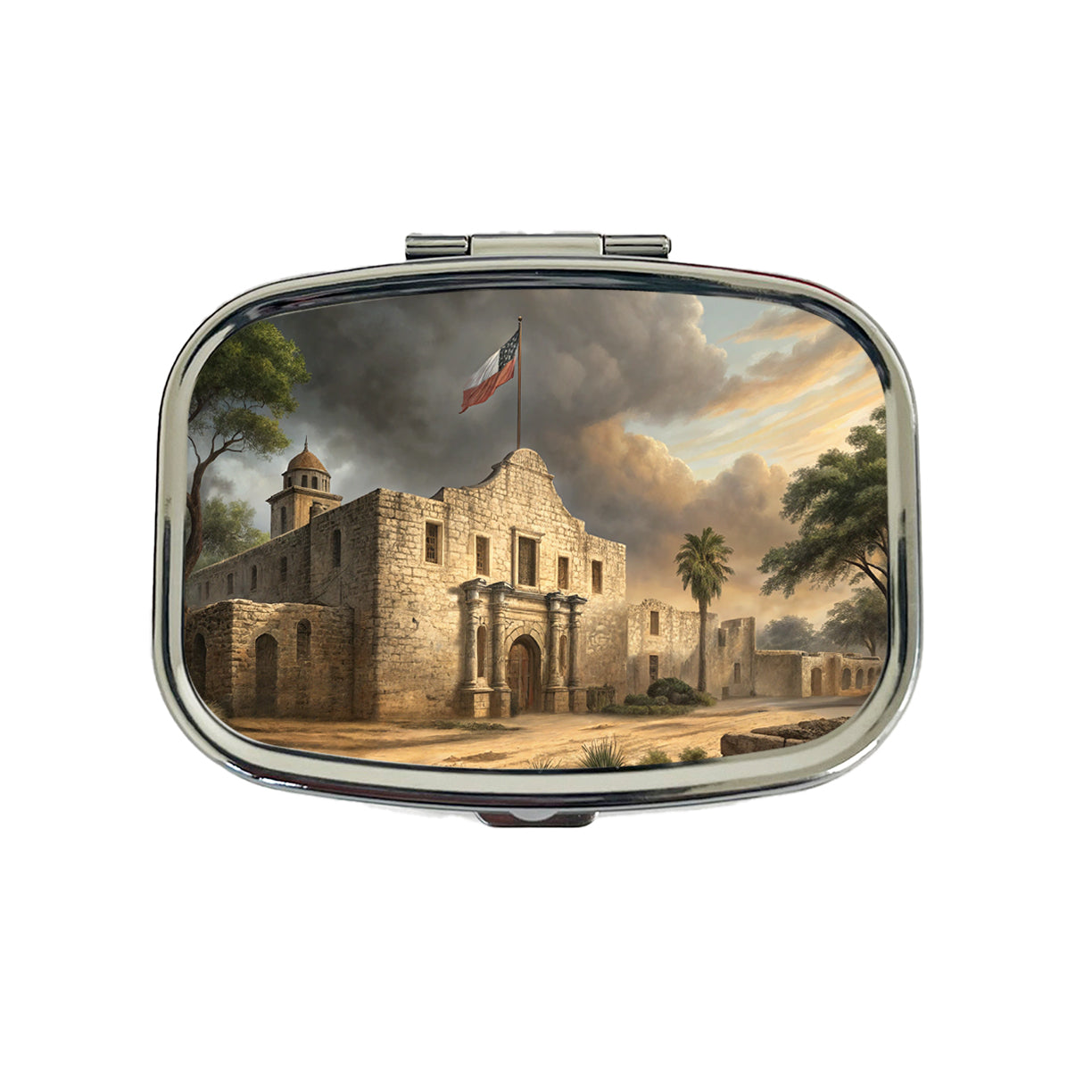 The Alamo In 1836 Texas Travel Pill Box Case