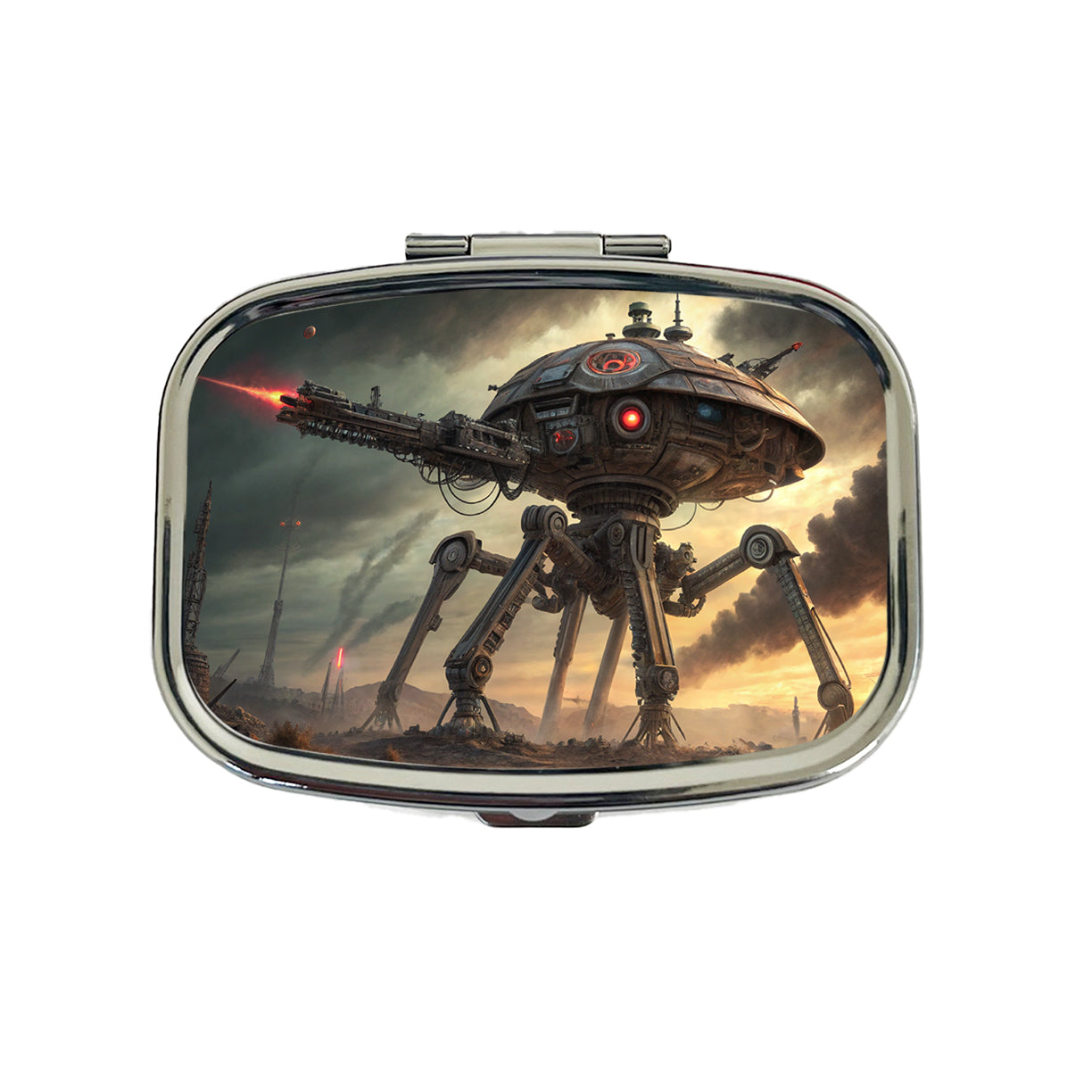 War Of The Worlds Sci-fi Martian War Machine Travel Pill Box Case