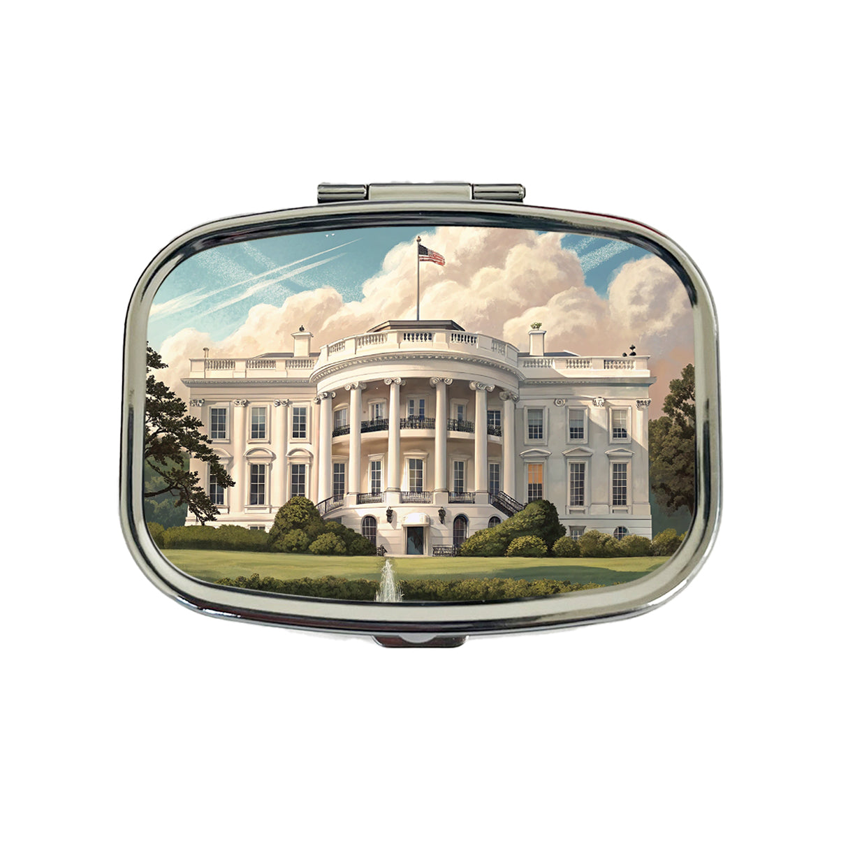White House Washington DC Travel Pill Box Case