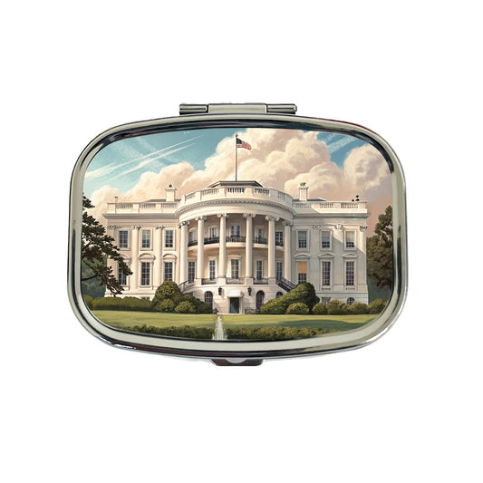 White House Washington DC Travel Pill Box Case