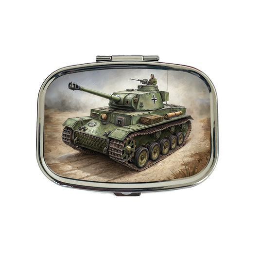 WWII German Panzer IV Tank Travel Pill Box Case