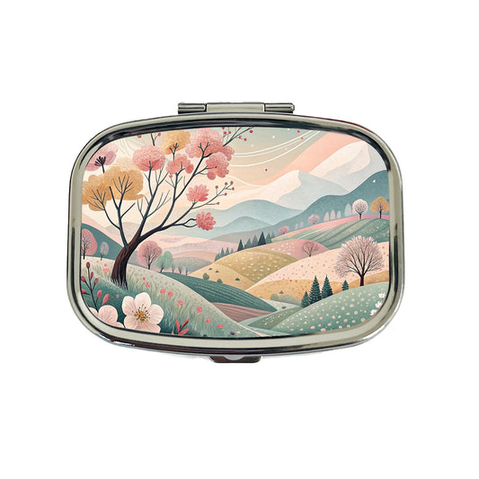 Abstract Spring Landscape Travel Pill Box Case