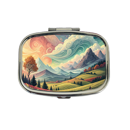 Abstract Tranquil Landscape Travel Pill Box Case