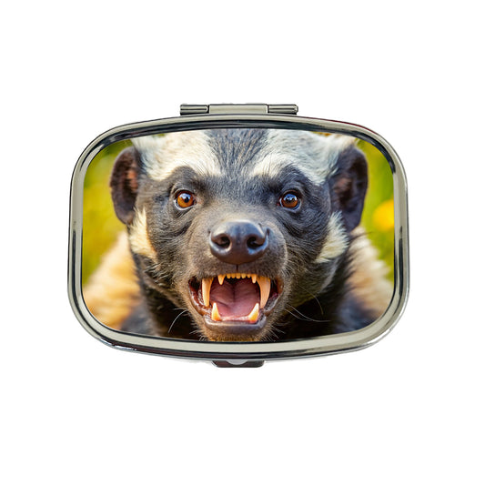 Angry Honey Badger Travel Pill Box Case