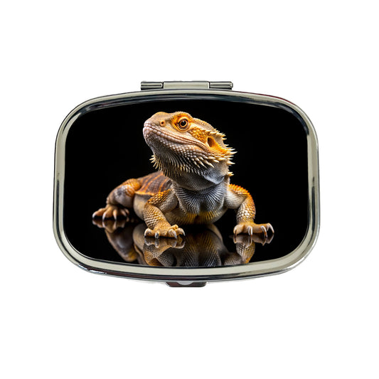 Bearded Dragon Lizard Reptile Travel Pill Box Case