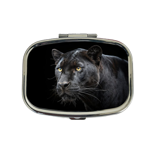 Black Panther Face Travel Pill Box Case