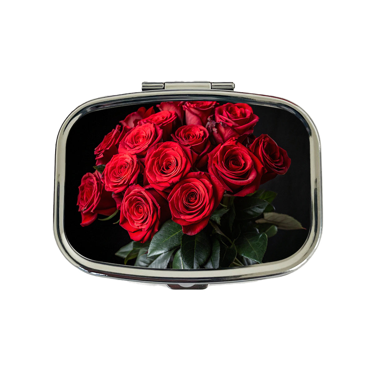 Bouquet Of Red Roses Love Valentine's Day Travel Pill Box Case