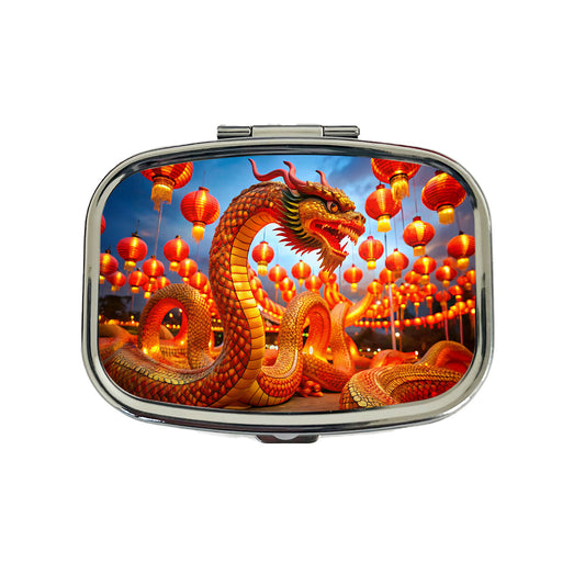 Chinese Lunar New Year Celebration Travel Pill Box Case