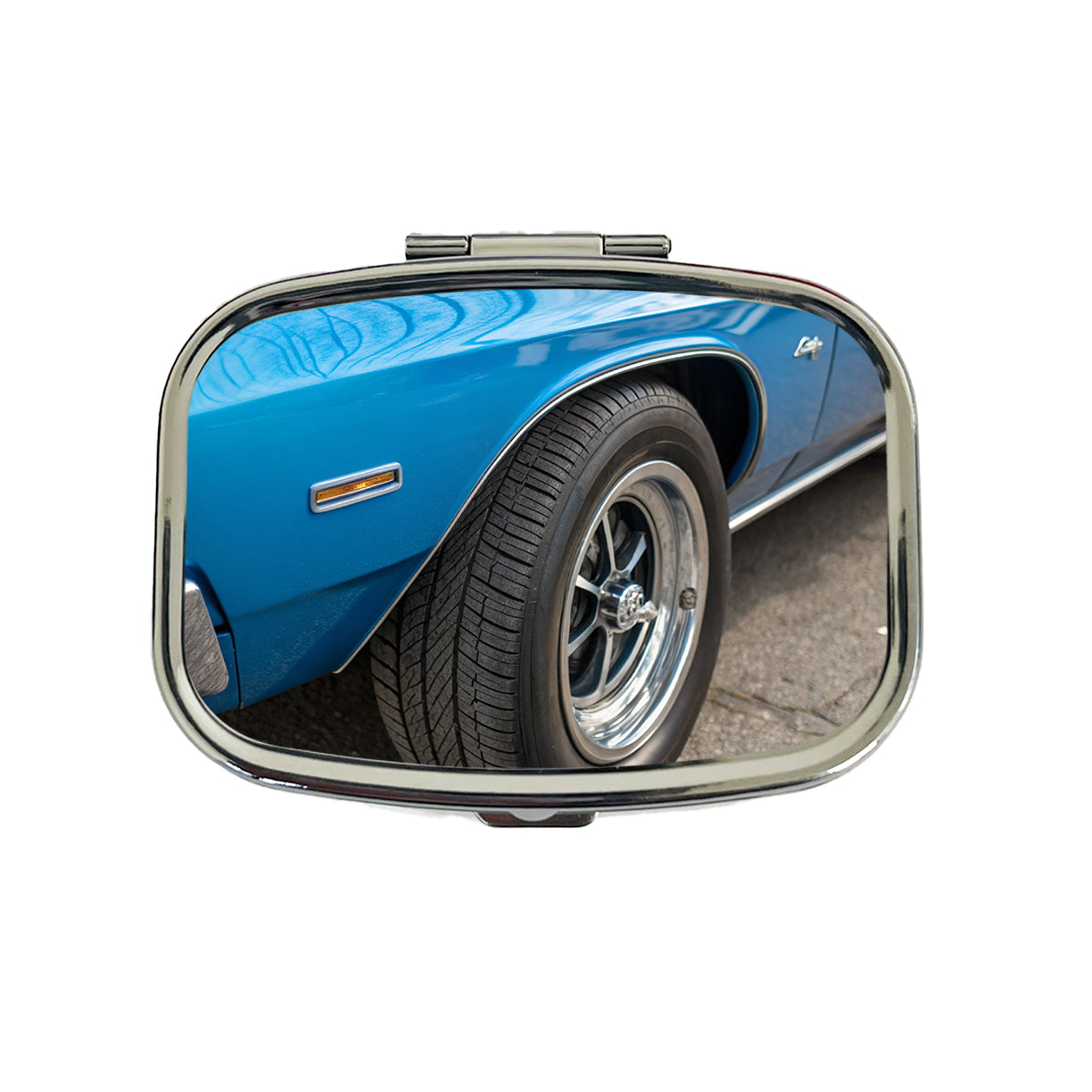 Classic Blue Muscle Car Travel Pill Box Case
