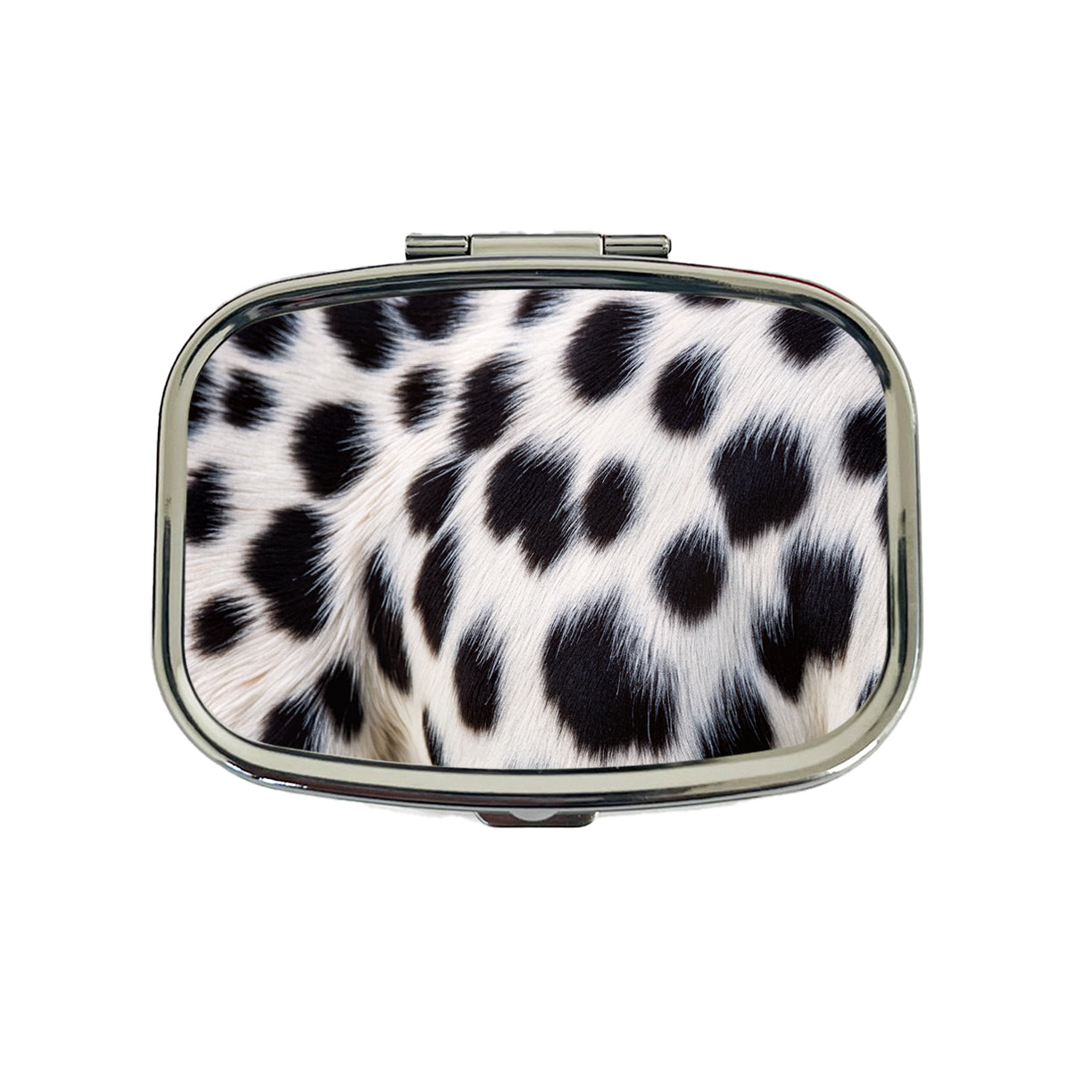 Dalmatian Dog Fur Spotted Pattern Travel Pill Box Case