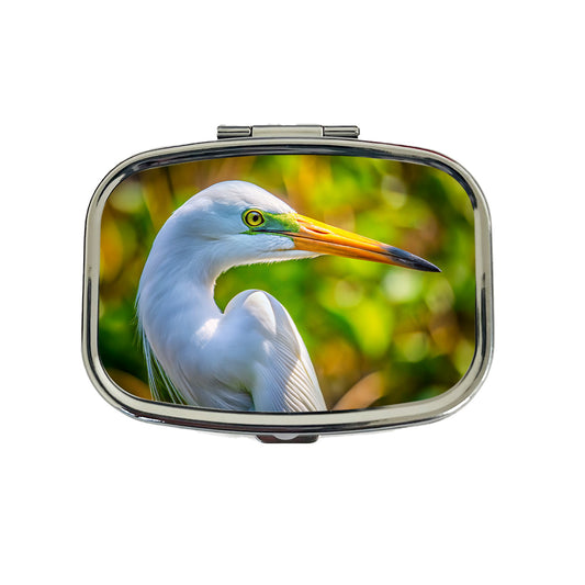 Egret Face Travel Pill Box Case