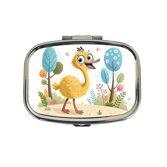 Emu Children's Illustration Style Travel Pill Box Case