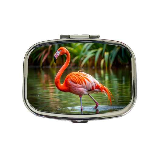 Flamingo Travel Pill Box Case