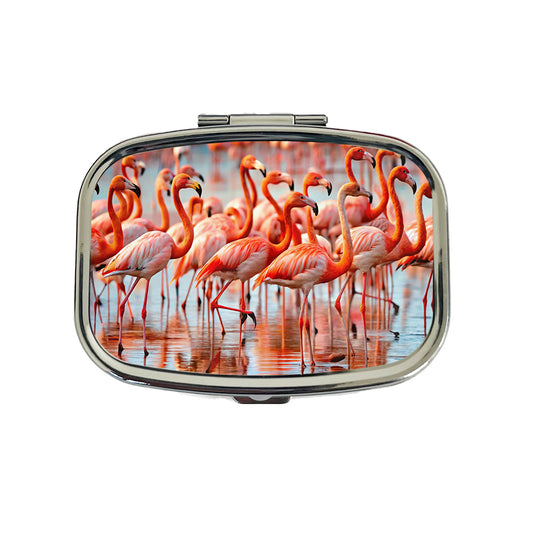 Flamingos Travel Pill Box Case