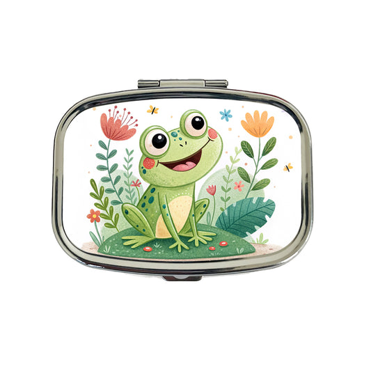 Frog Children's Illustration Style Travel Pill Box Case