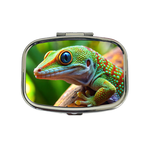 Gecko Lizard Reptile Travel Pill Box Case