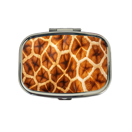 Giraffe Hide Fur Pattern Travel Pill Box Case