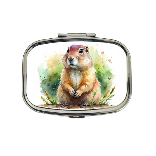 Gopher Watercolor Travel Pill Box Case