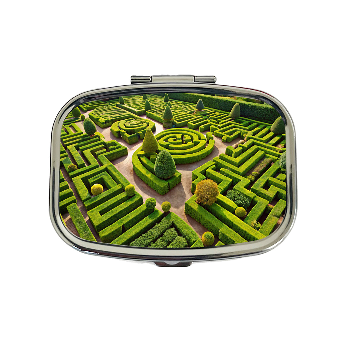 Hedge Garden Maze Travel Pill Box Case