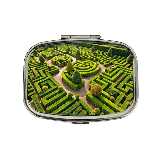 Hedge Garden Maze Travel Pill Box Case