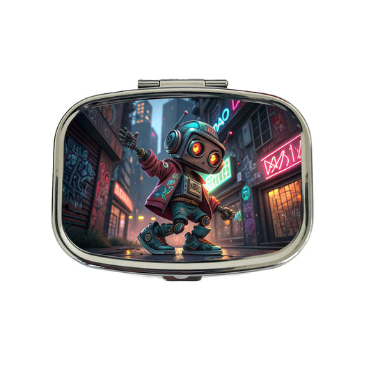 Hip Hop Sci-fi Dancing Robot Travel Pill Box Case
