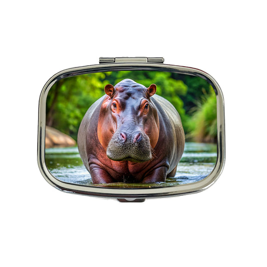 Hippopotamus Travel Pill Box Case